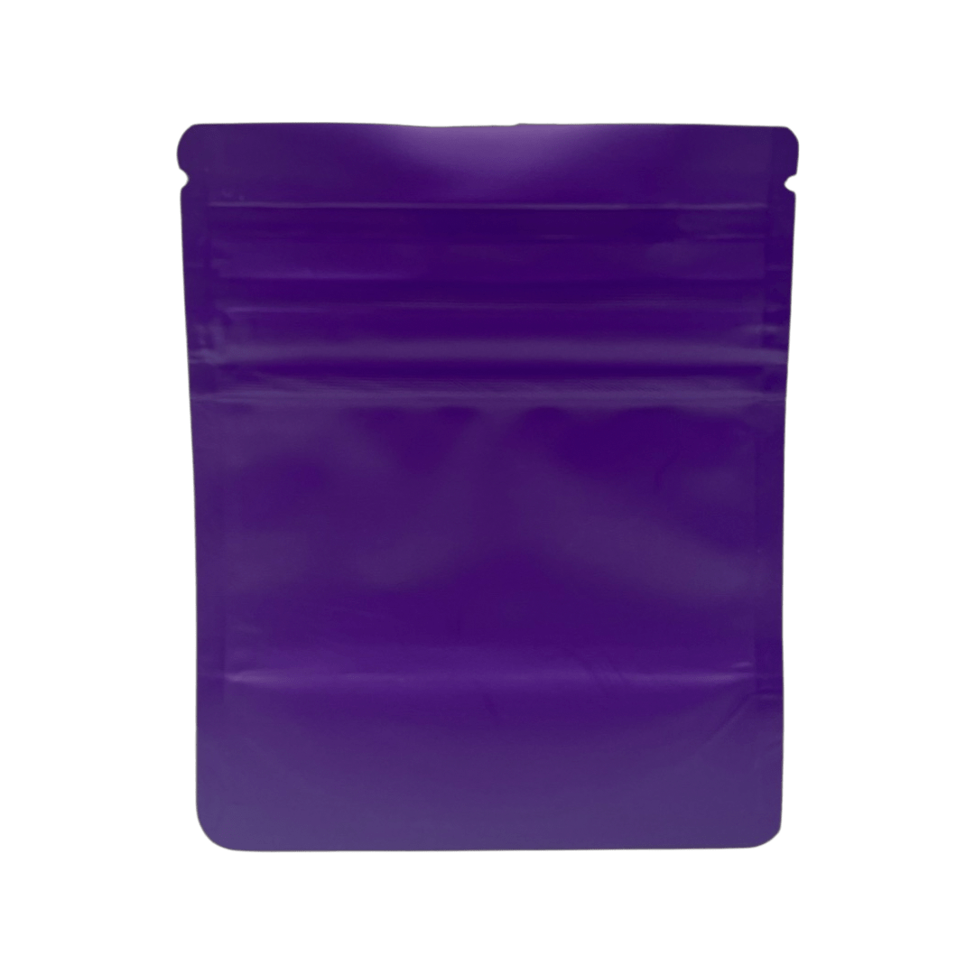 Bag King Child-Resistant Opaque Wide Mouth Mylar Bag (1/8th oz) Matte Purple