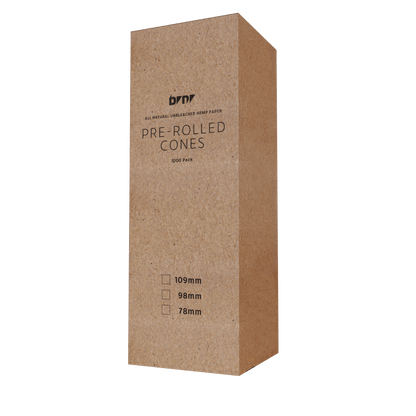 BRNRLab King Size Pre-Roll Cones (109mm / 26mm filter) | 1000 Pack