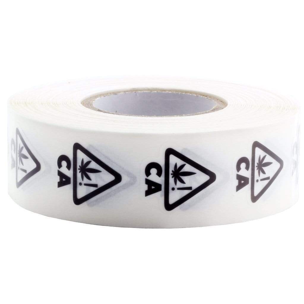 California Clear Die Cut Universal THC ! Symbol Label Clear