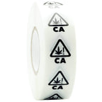 California Clear Die Cut Universal THC ! Symbol Label Clear
