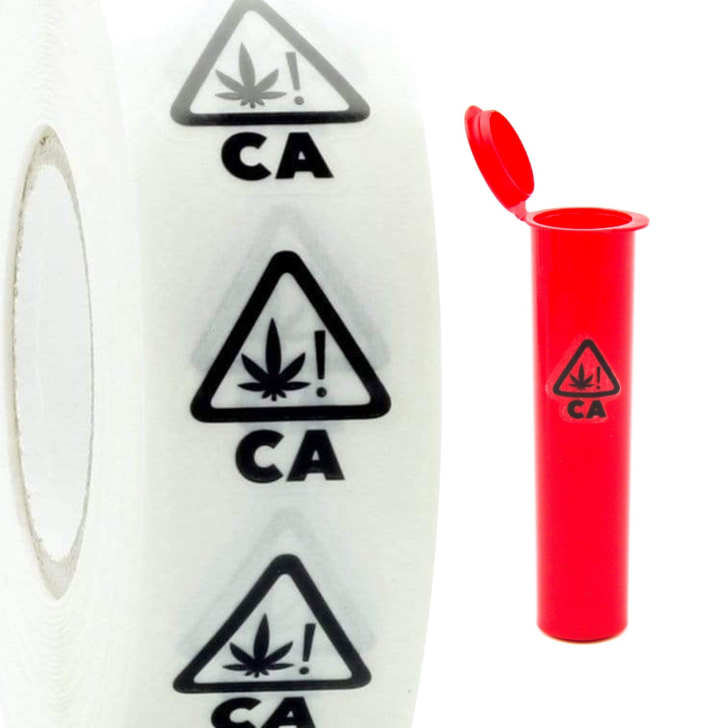 California Clear Die Cut Universal THC ! Symbol Label Clear