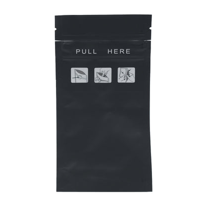 Child Resistant Clear Front Bag (1/4th oz) Black