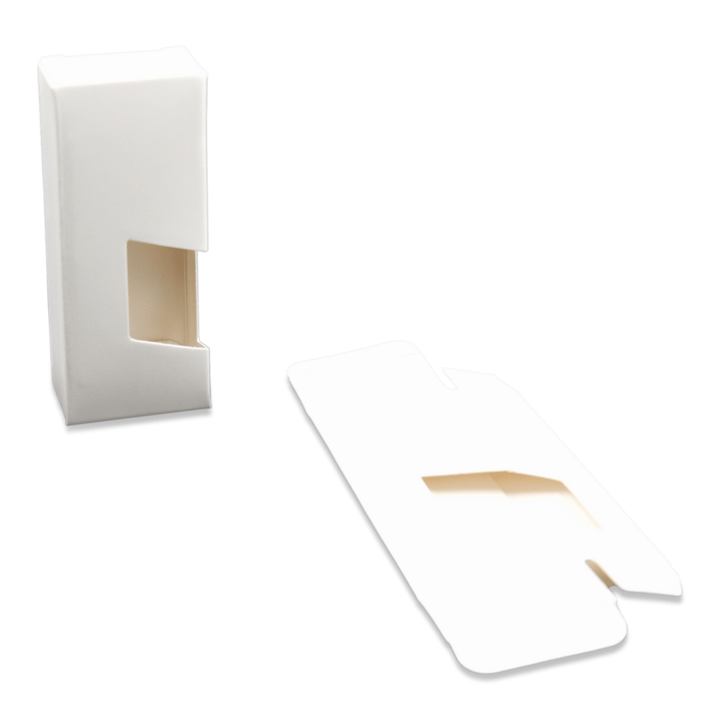 Child-Resistant Tube Vape Cartridge Box White