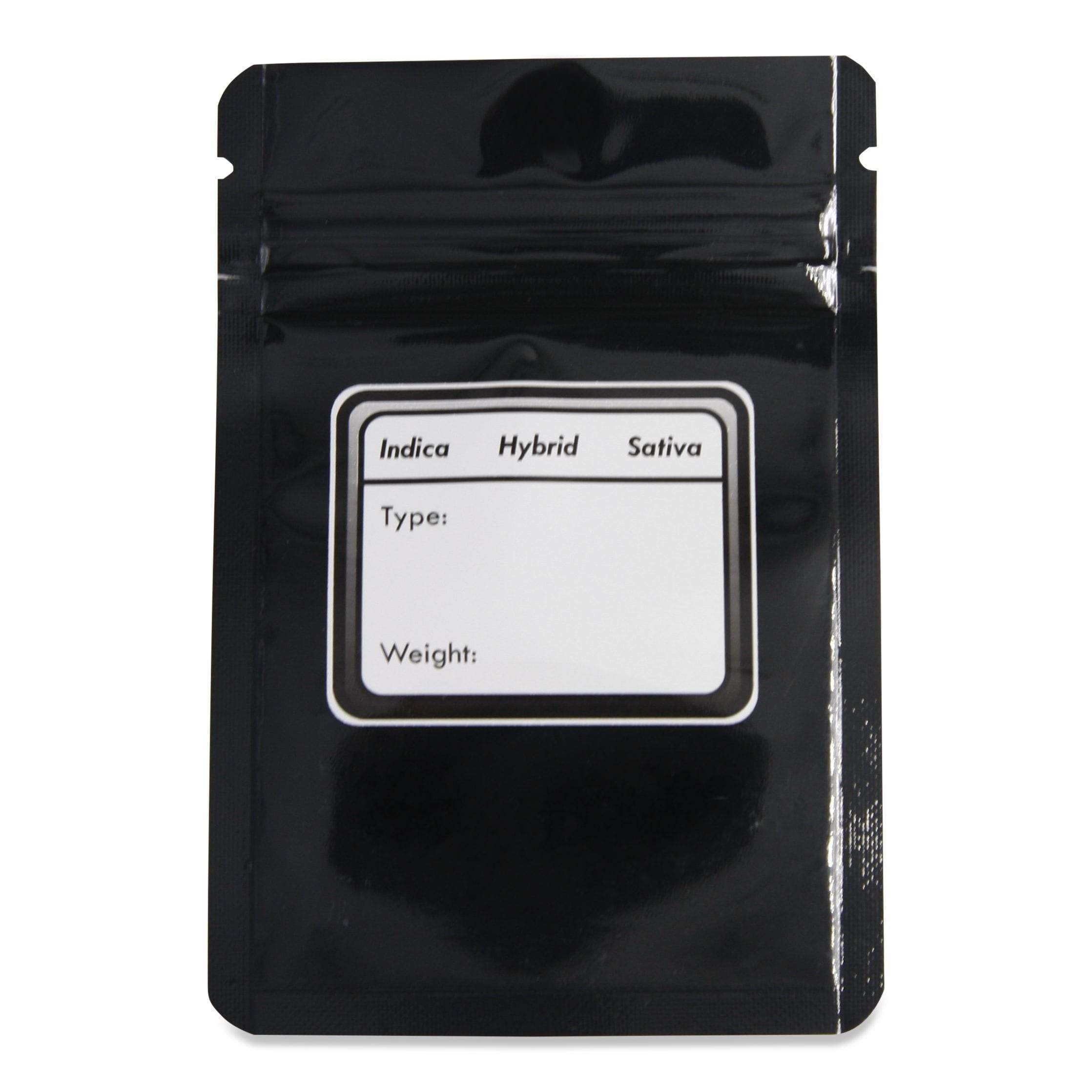 Clear Window Smell Proof Bag (1 gram) Black