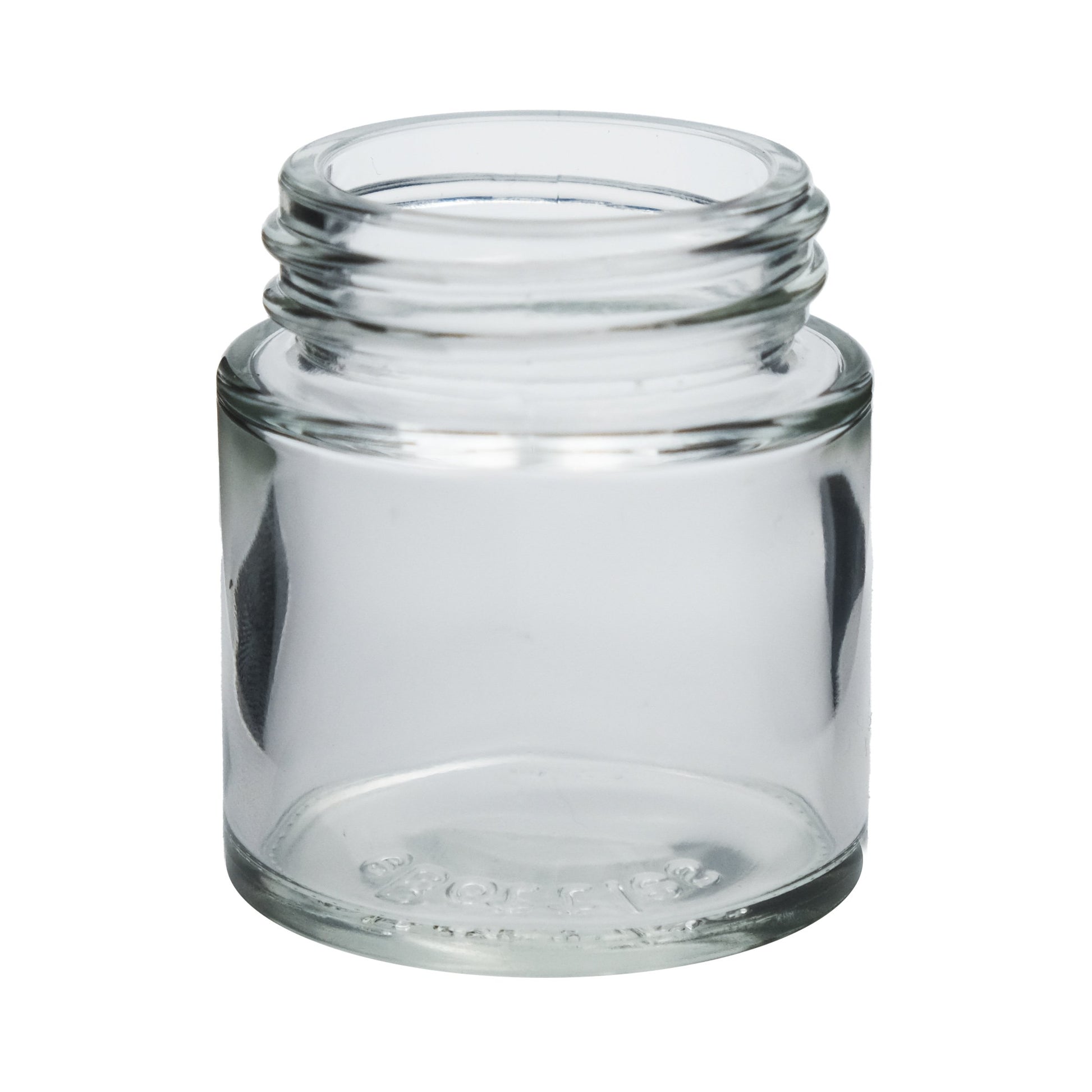 4 oz Clear Straight Sided Glass Jar with Smooth White Lid