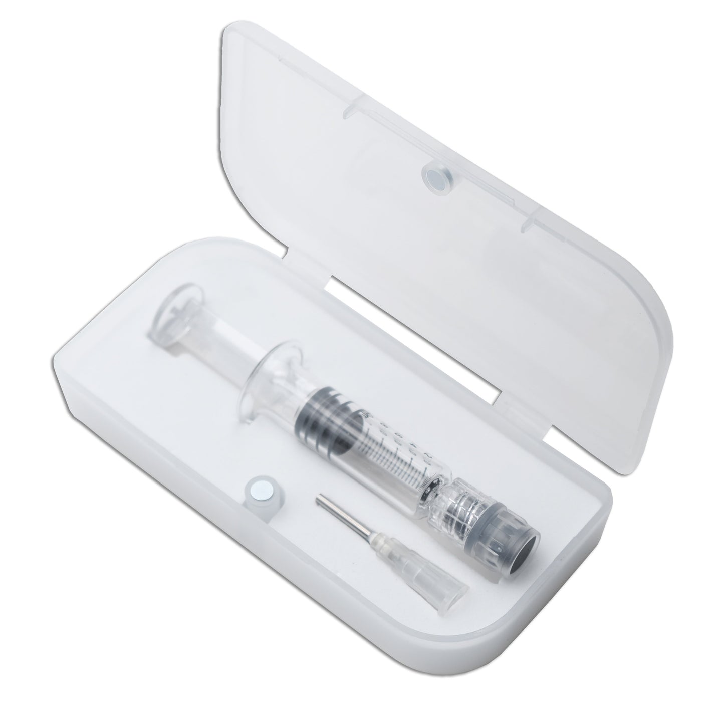 Gift Case for 1ml Glass Syringe with Luer Lock System and Needle White