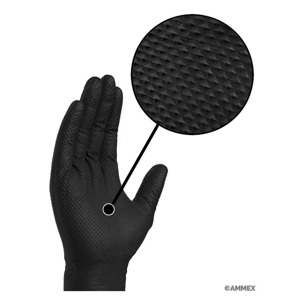 Gloveworks HD Industrial Black Nitrile Gloves Small