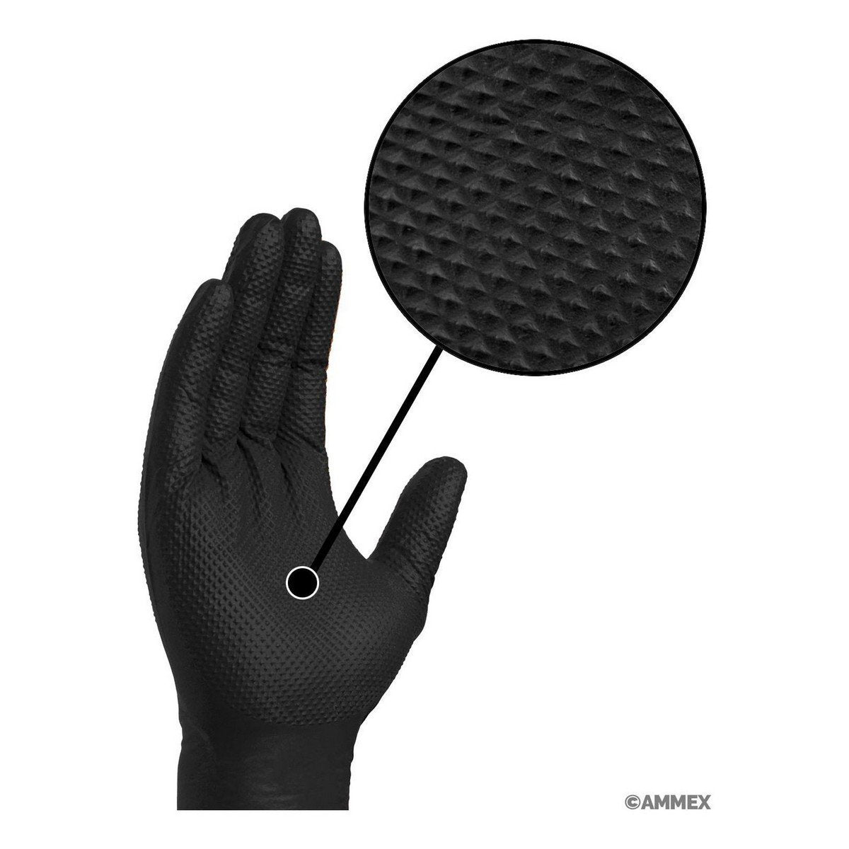 Gloveworks HD Industrial Black Nitrile Gloves Small