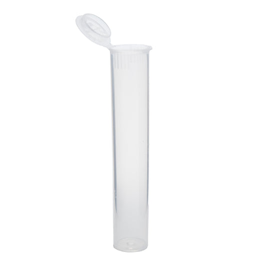 Grand Puff Squeeze Pop Top Plastic Tube (80mm) Clear