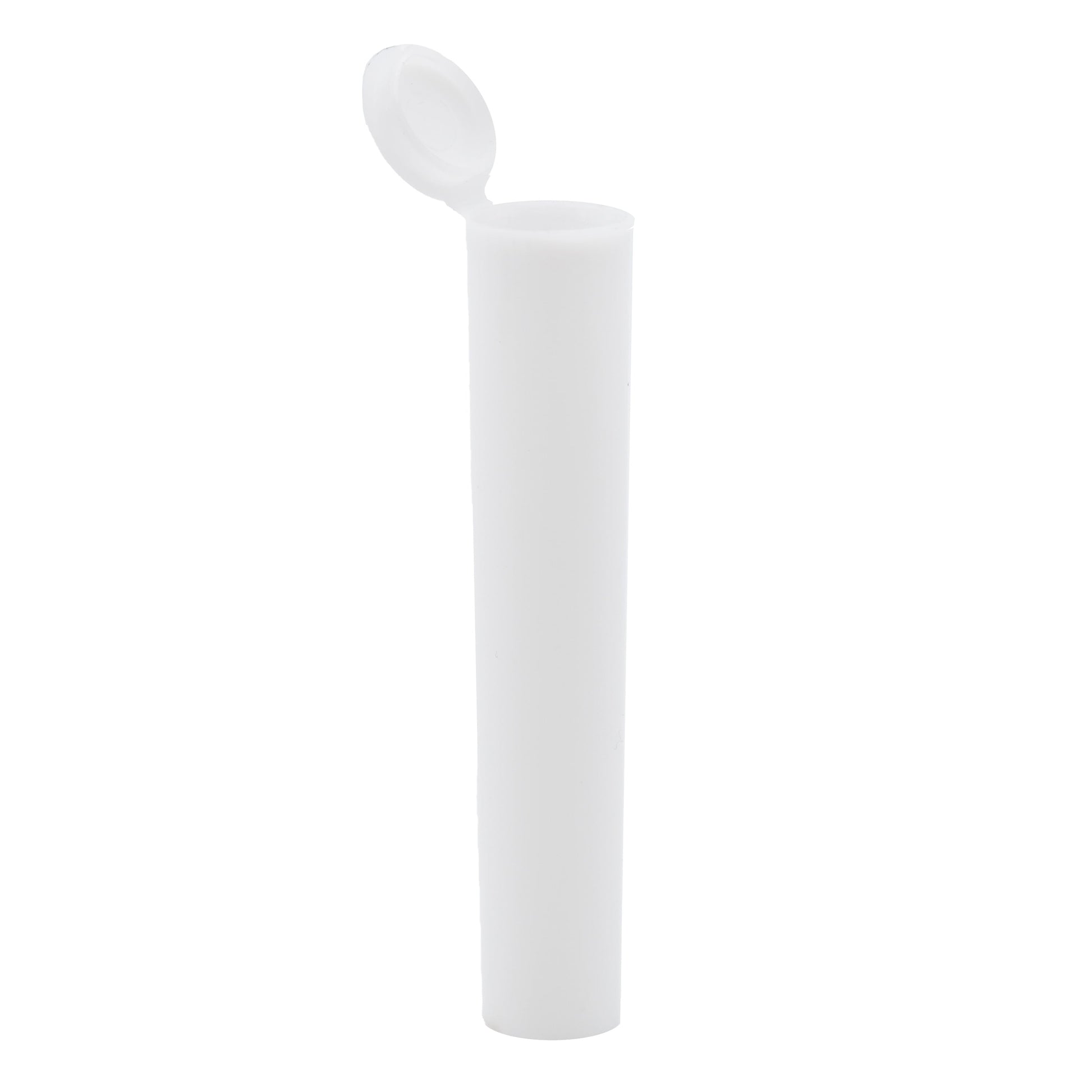 Grand Puff Squeeze Pop Top Plastic Tube (80mm) White