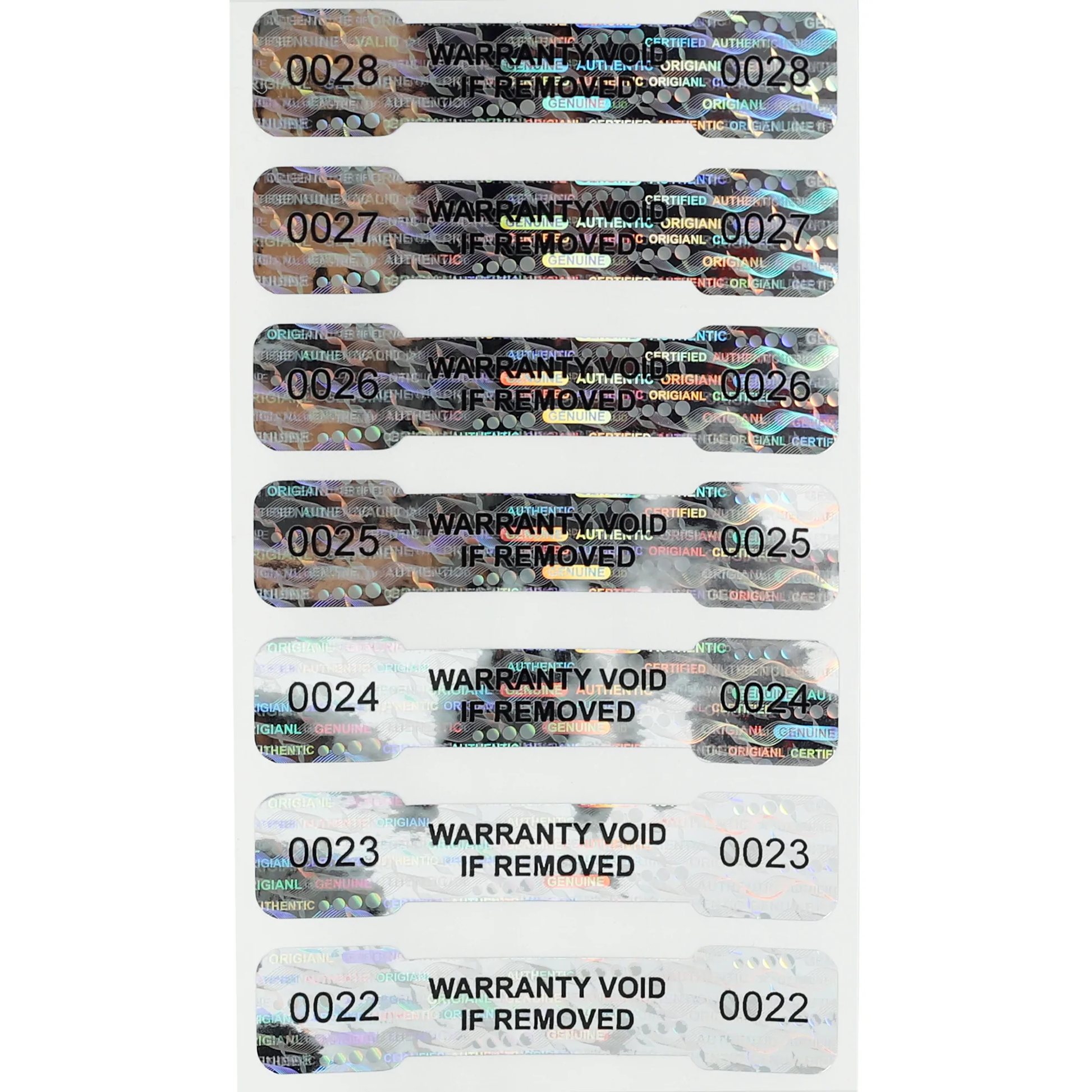 Hologram Tamper Evident Labels (Roll of 3,000)