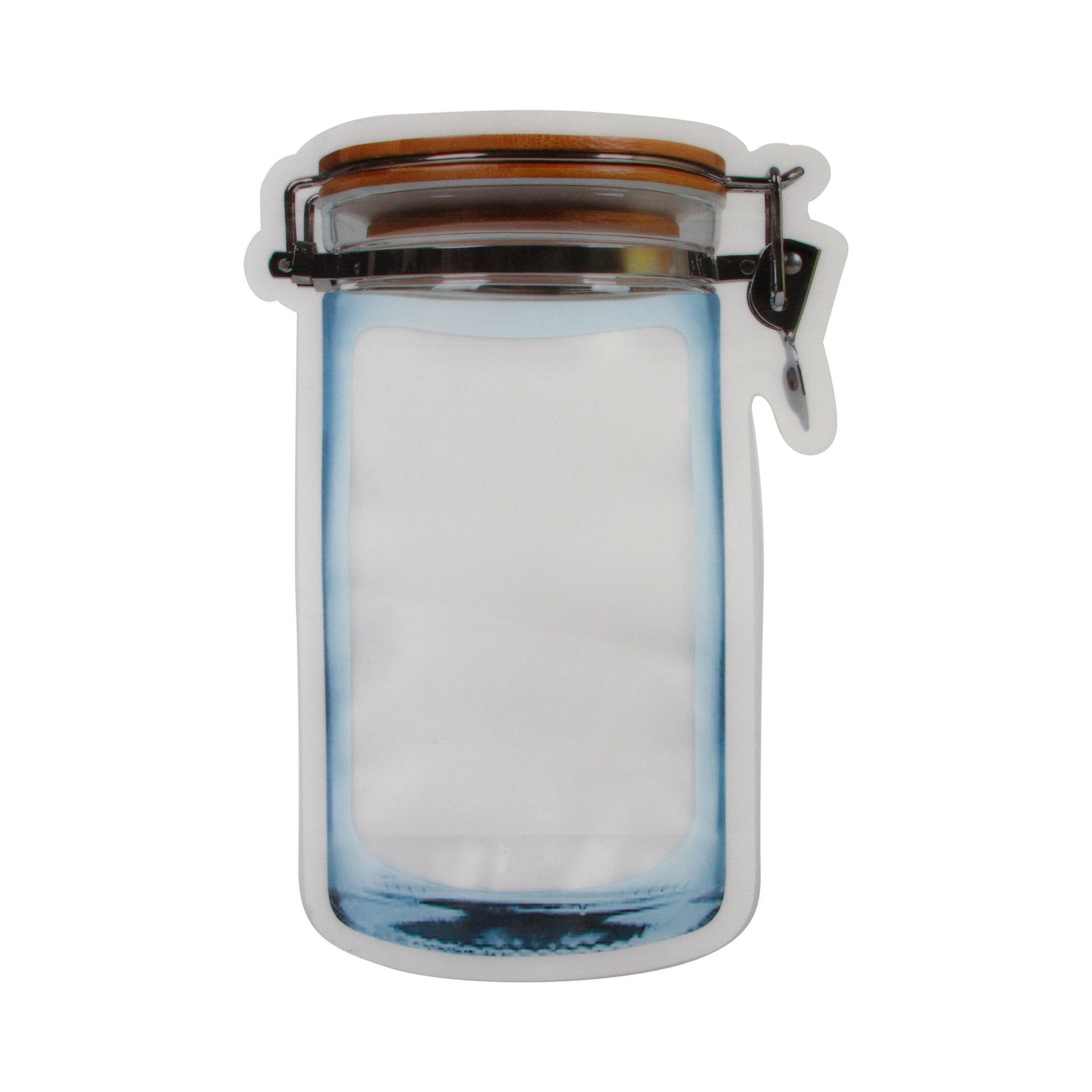 Large Mason Jar Style Clear Zipper Bags Straight Jar