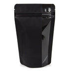 Matte Black Stand Up Zipper Bag with Vertical Window (1/2 Ounce)