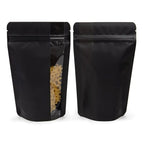 Matte Black Stand Up Zipper Bag with Vertical Window (1/2 Ounce)