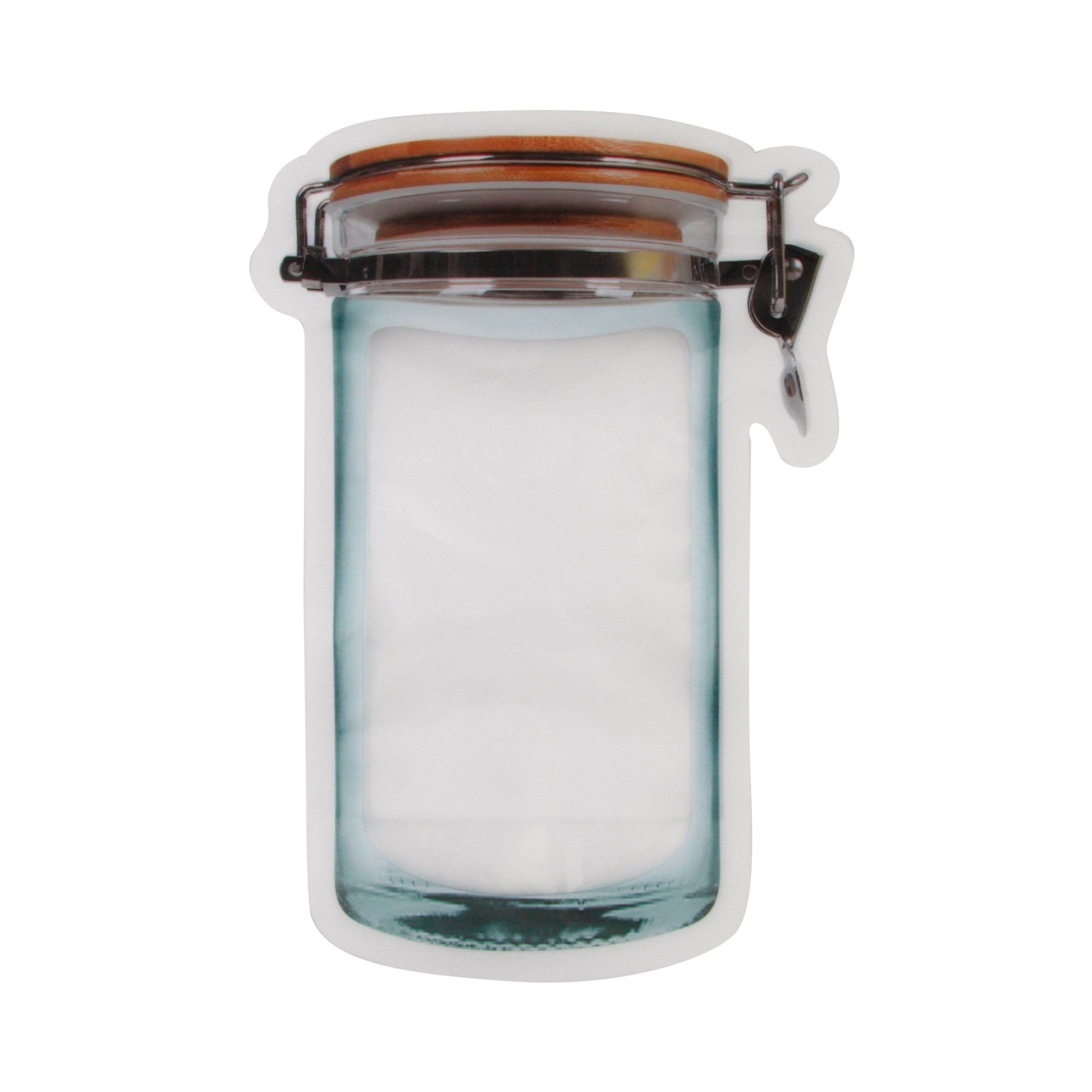 Medium Mason Jar Style Clear Zipper Bags Straight Jar