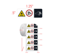 New York Compliant THC Universal Cannabis Warning Symbol (1,000 qty.) - Horizontal
