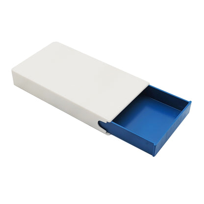 Pre-Roll / Edible Push and Pull Box 85mm White / Blue