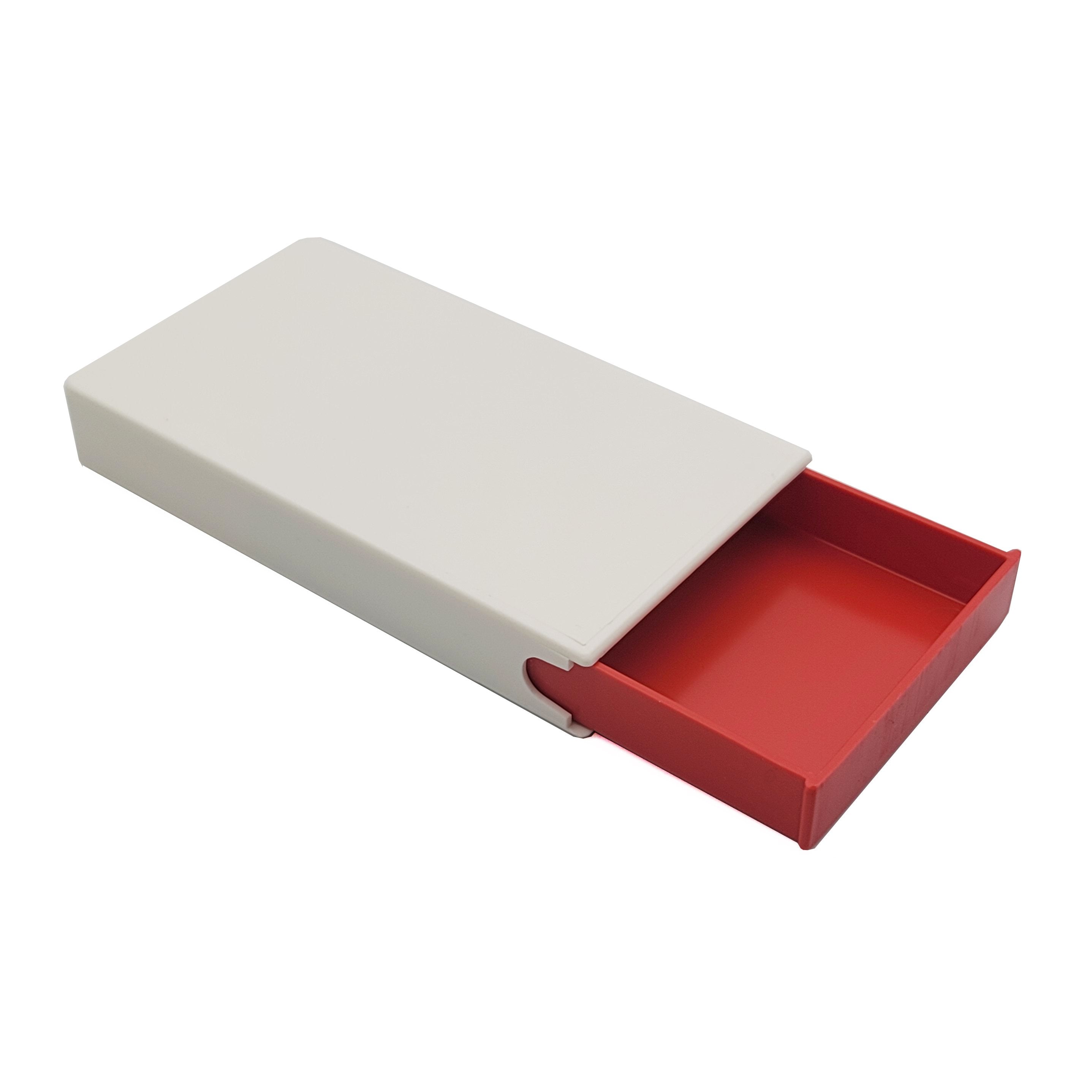 Pre-Roll / Edible Push and Pull Box 85mm White / Red