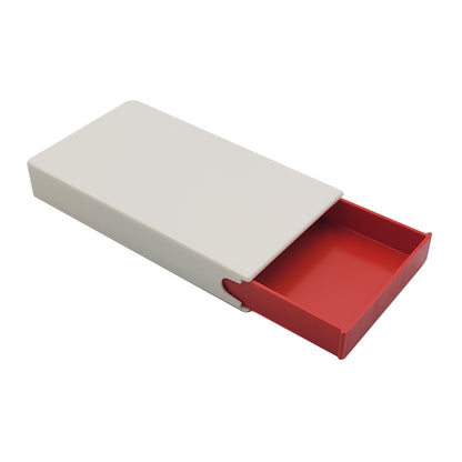 Pre-Roll / Edible Push and Pull Box 98mm White / Red