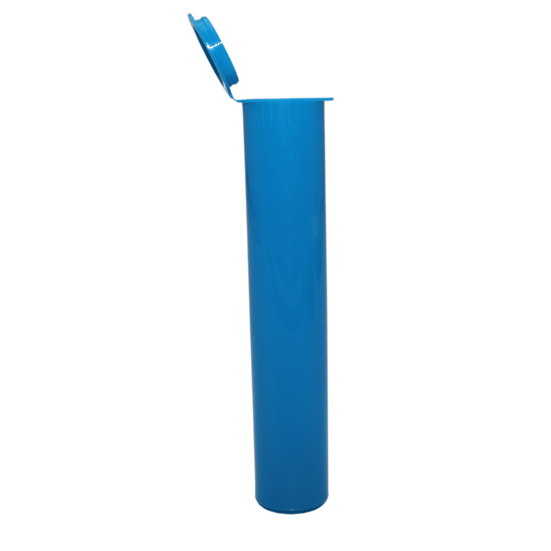 Premium Squeeze Top Child Resistant 116mm Pre-Roll Tubes Cyan