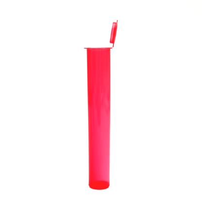 Premium Squeeze Top Child Resistant 116mm Pre-Roll Tubes Translucent Red