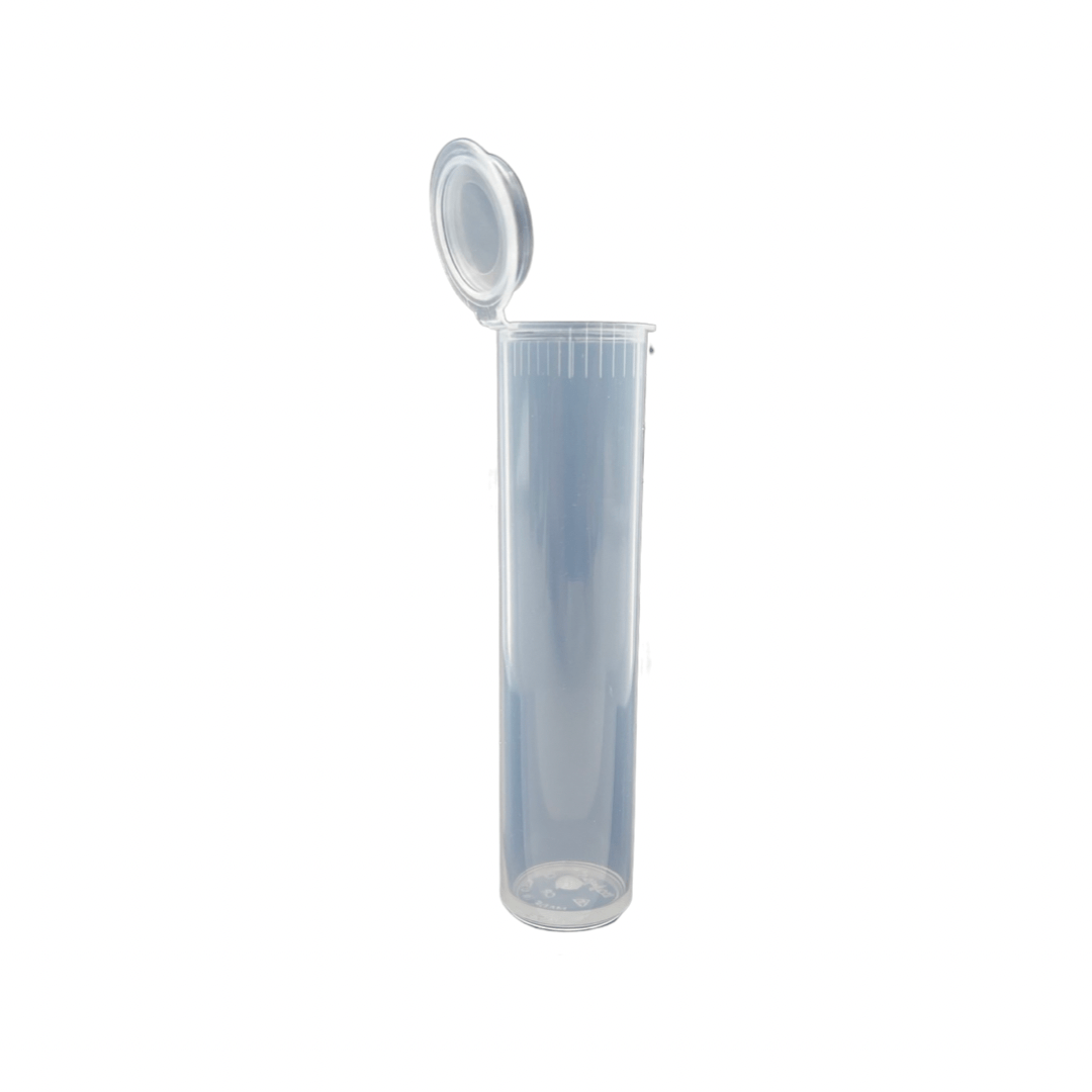 Premium Squeeze Top Child Resistant 80mm Pre-Roll Tube Clear