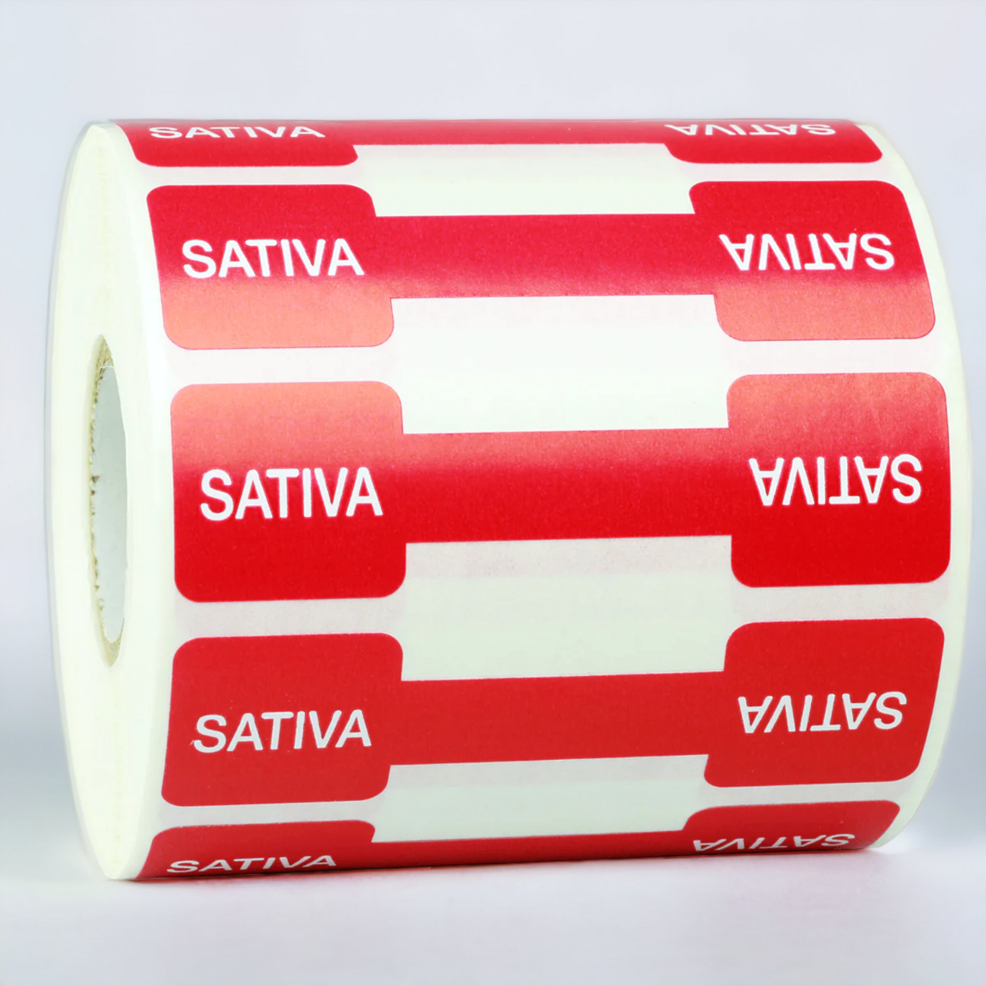 Red Sativa Tamper Evident Strain Labels