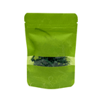Rice Paper Stand Up Pouch with horizontal window ( 4"x6" ) Green