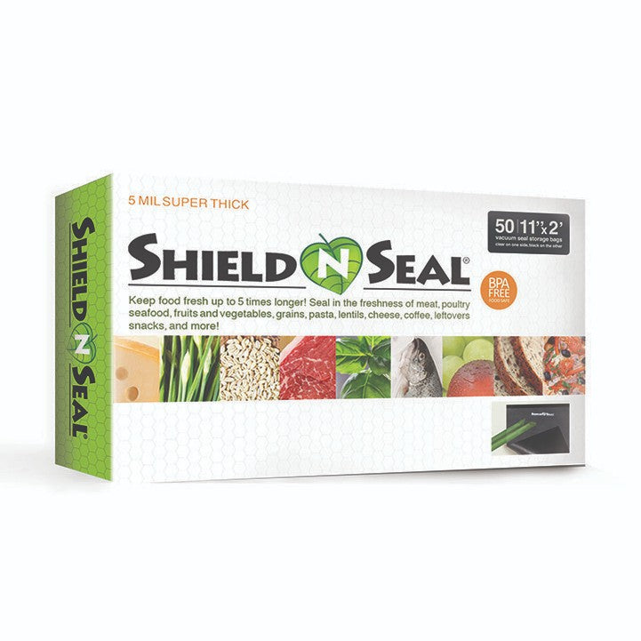 Shield N Seal Precut Bags (11" x 24" / Box of 50) Black / Clear
