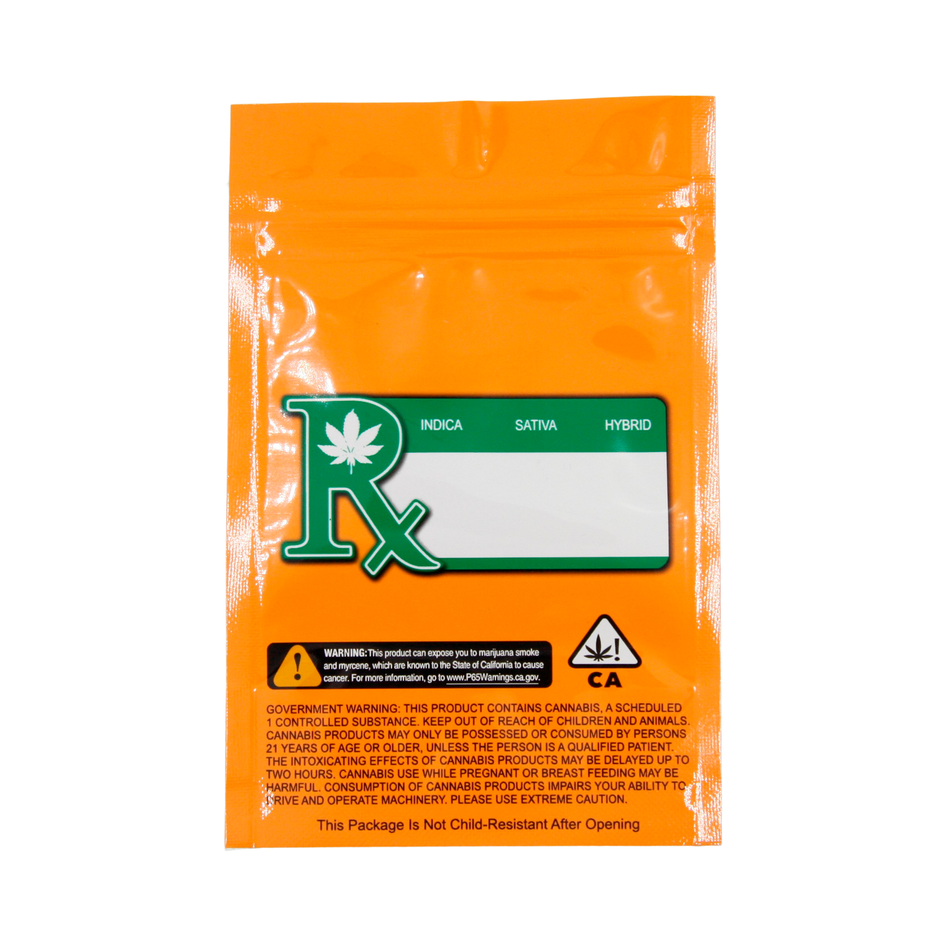 Smell Proof Bag (1/4th oz) Orange