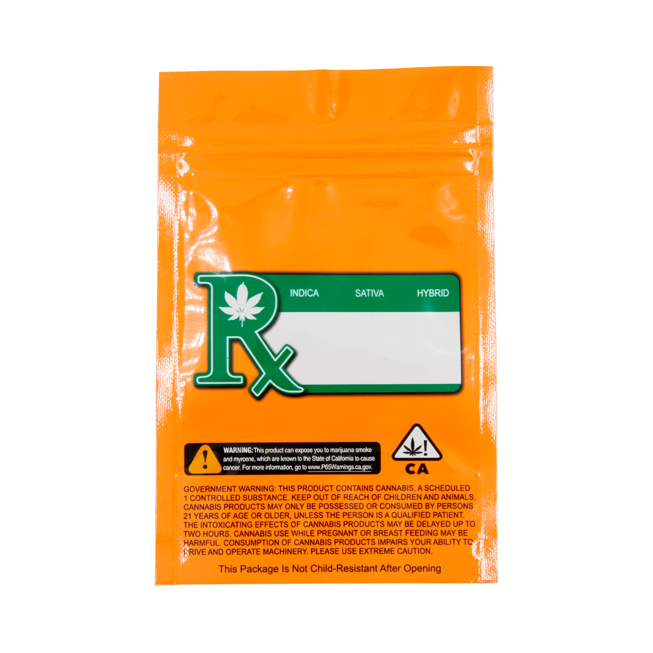 Smell Proof Bag (1/4th oz) Orange