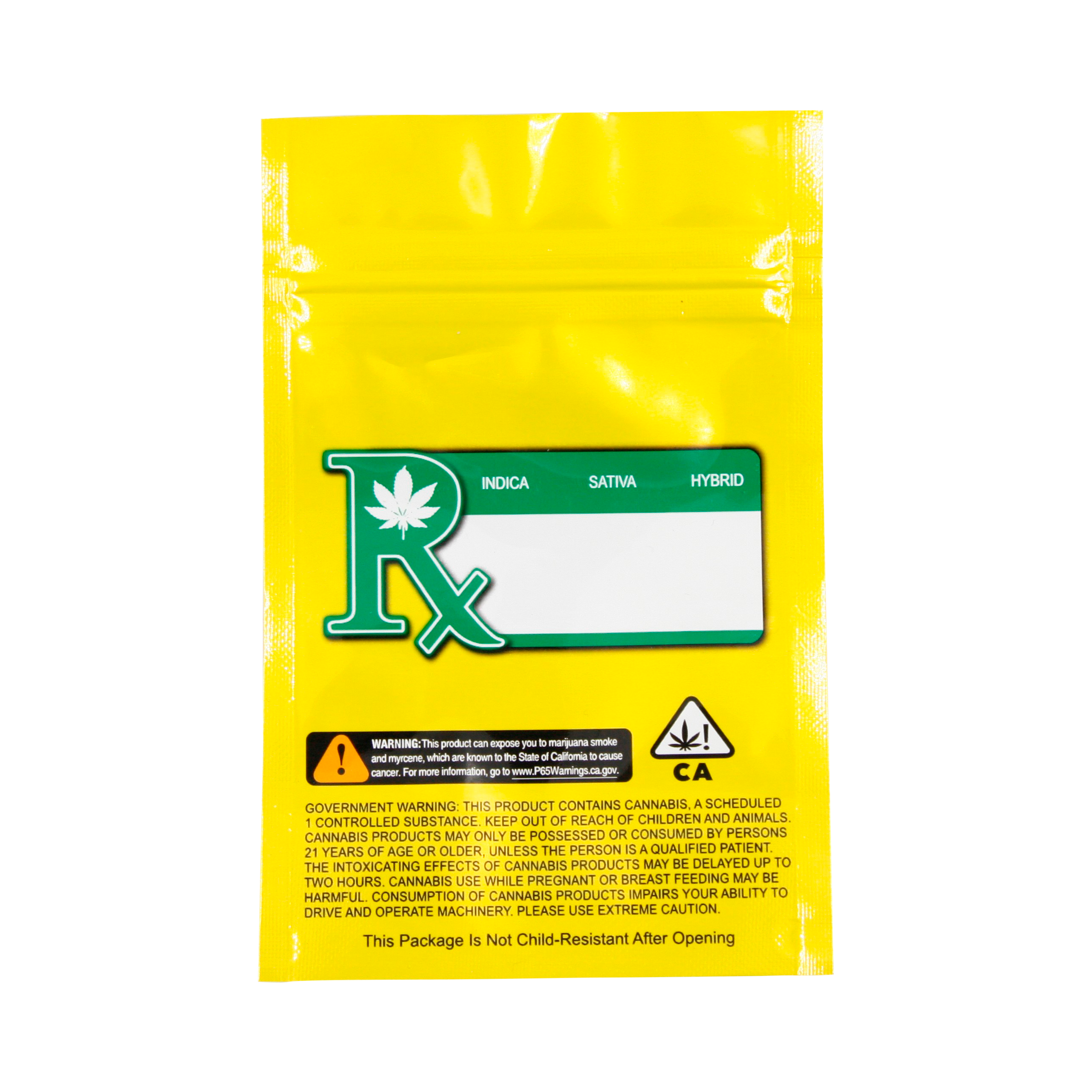 Smell Proof Bag (1/4th oz) Yellow
