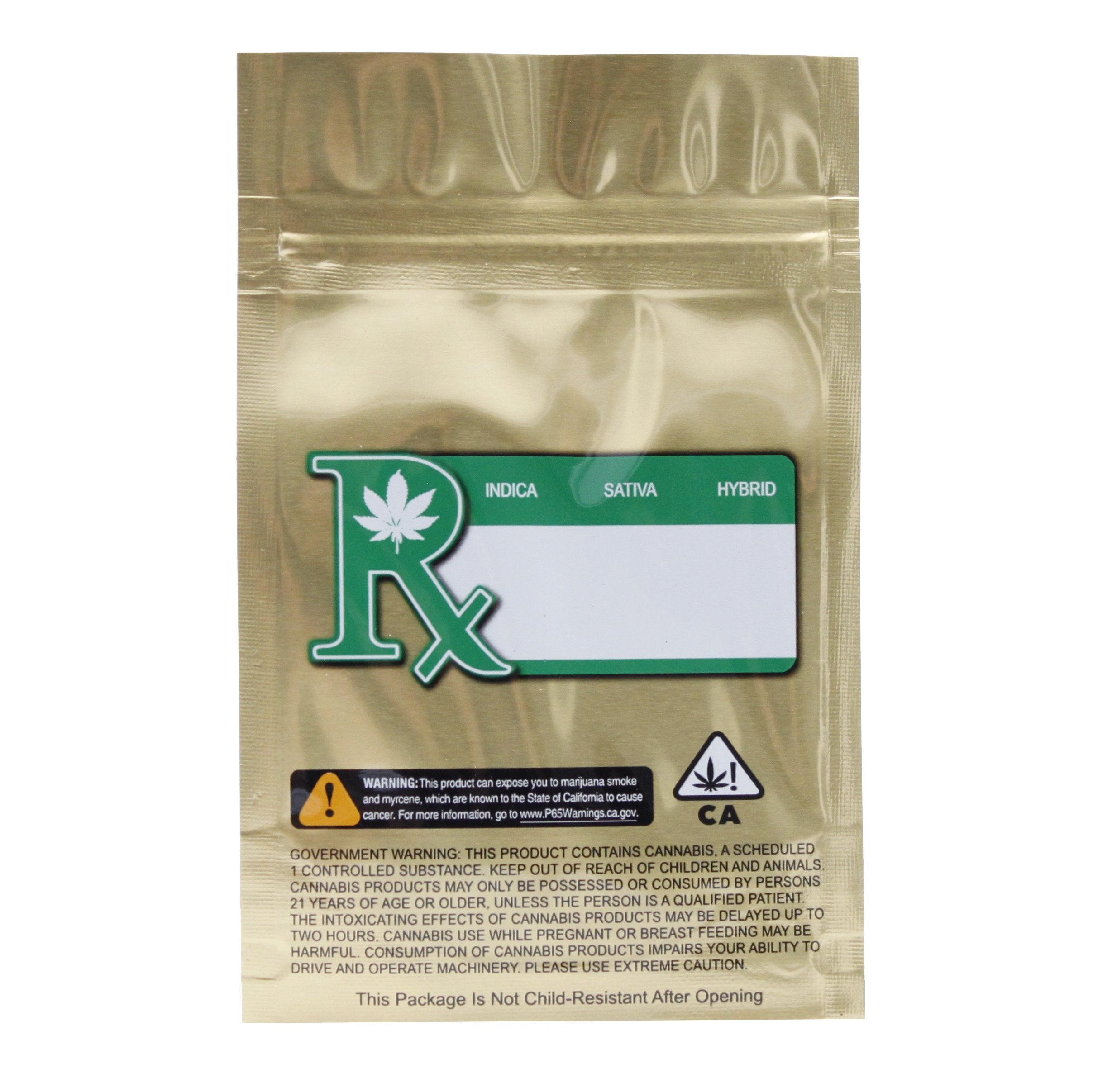 Smell Proof Bag (1/8th oz) Gold