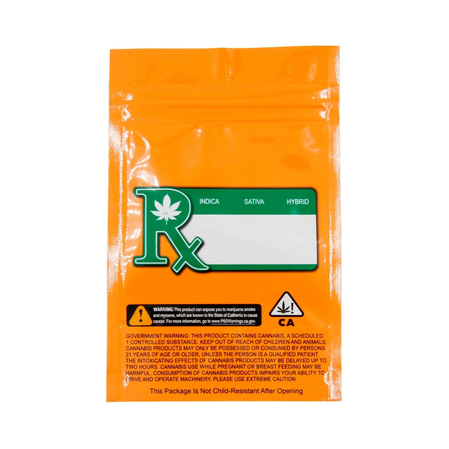 Smell Proof Bag (1/8th oz) Orange