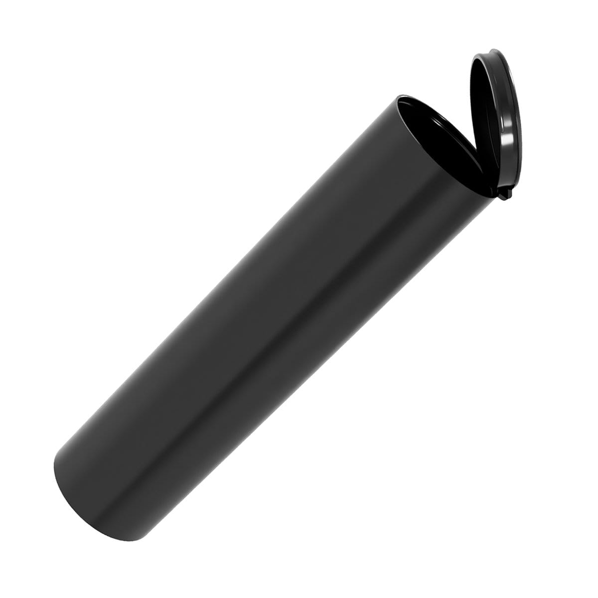 Squeeze Top Child-Resistant 114mm Pre-Roll Tube (Wide) Black