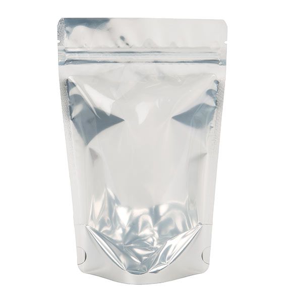Stand Up Kraft Zipper Bag with Clear Window (1/2 Ounce)