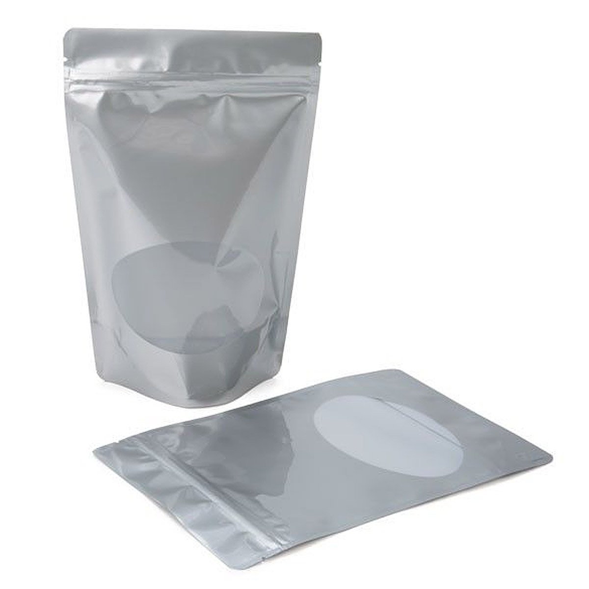 Stand Up Zipper Bag with Clear Oval Window (1 Ounce)