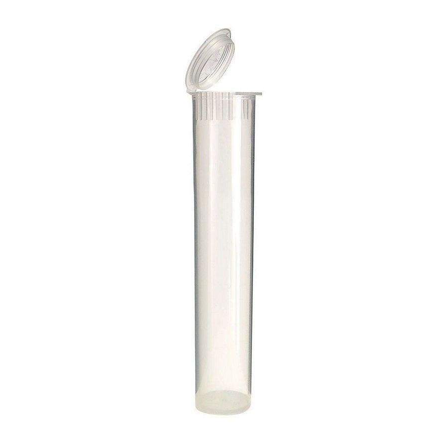Translucent Squeeze Top Child-Resistant 94mm J-Tube Clear
