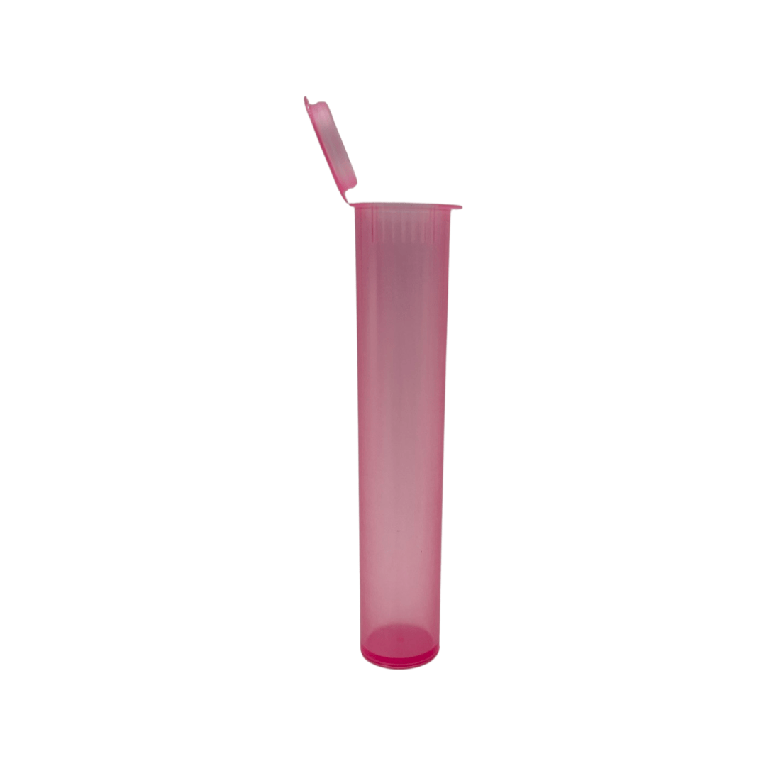 Translucent Squeeze Top Child-Resistant 94mm J-Tube Translucent Pink