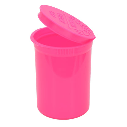 Vertigo Series 30 Dram Pop Top Child Resistant Bottles (50 Pack) Neon Pink