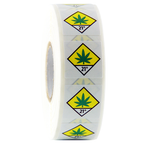 Washington Cannabis Universal Symbol THC 21+ Marijuana Symbol Labels (1,000 qty)