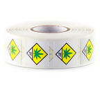 Washington Cannabis Universal Symbol THC 21+ Marijuana Symbol Labels (1,000 qty)
