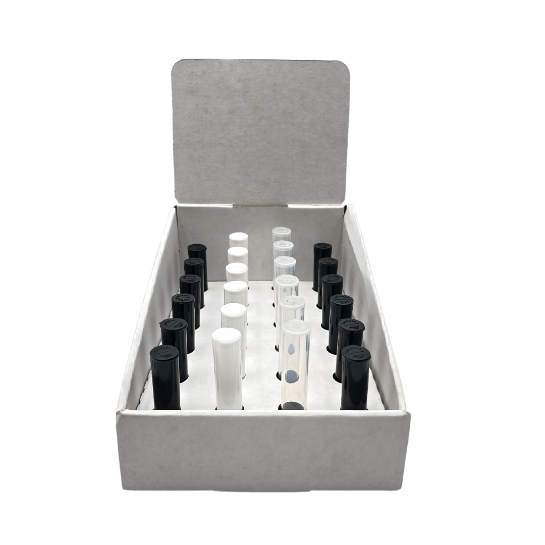 White Pop Counter Display - Small (Fits 24 Tubes)